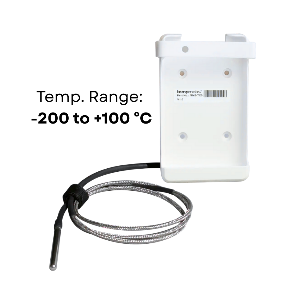 Tempmate - GM2 WALLBRACKET + EXTERNAL SENSOR:  -200 to +100 °C