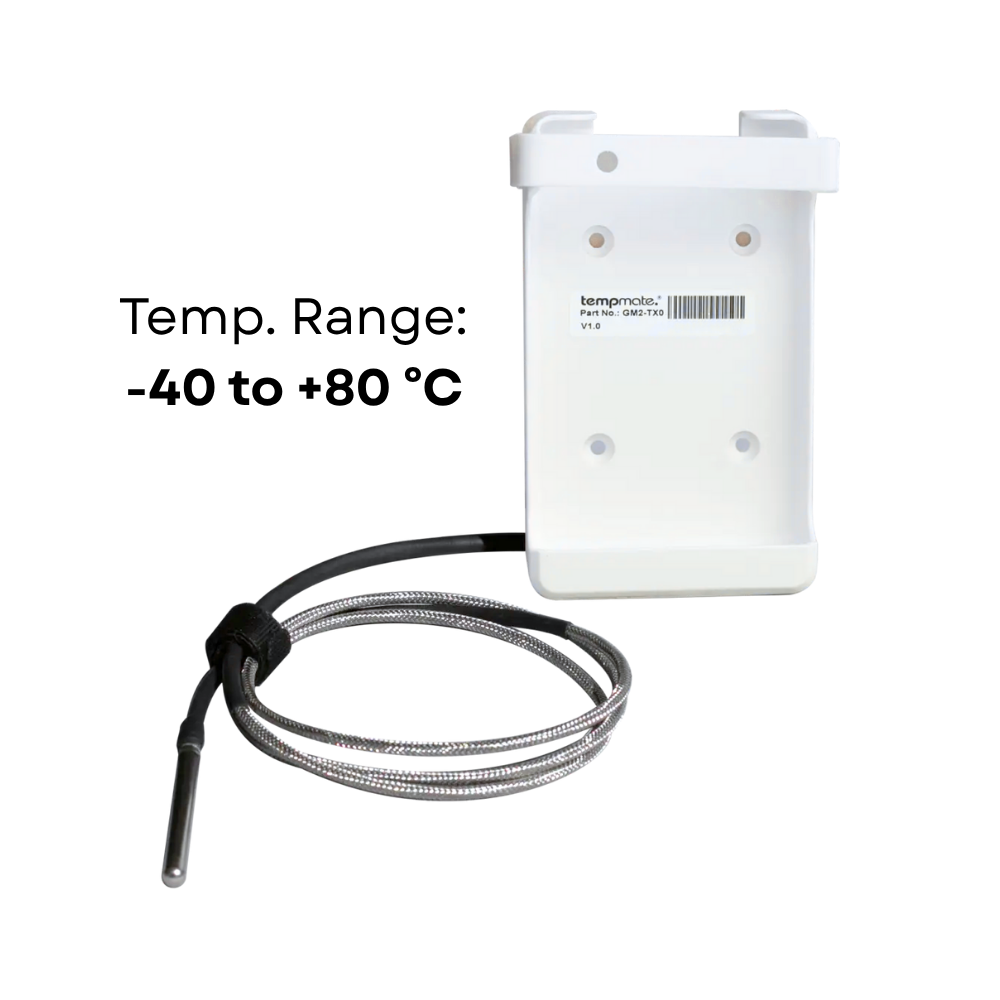 Tempmate - GM2 WALLBRACKET + EXTERNAL SENSOR: -40 to +80 °C