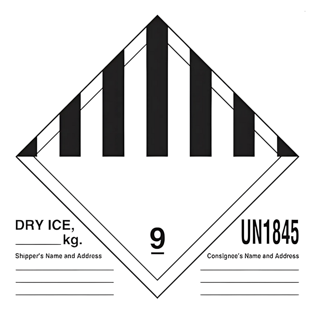 Ice Name Label Dry Ice label